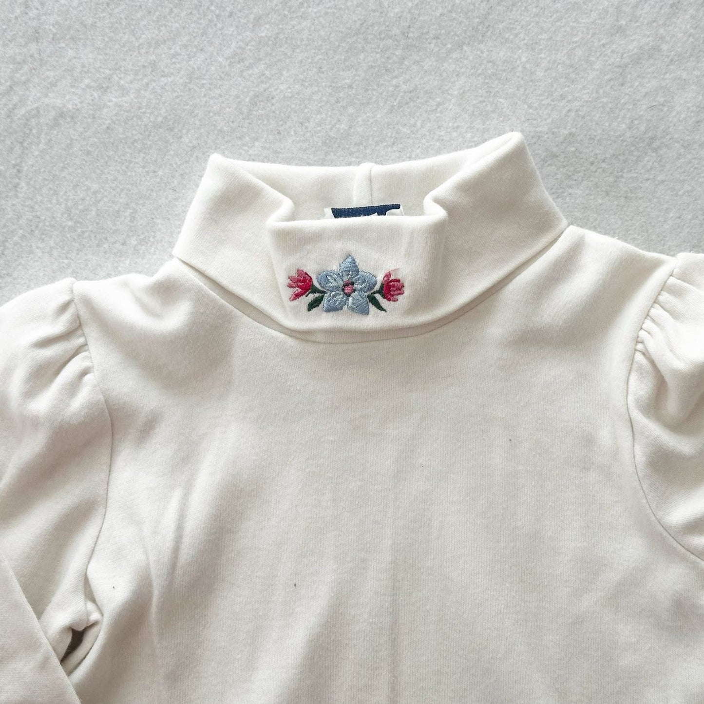 Vintage OshKosh Embroidered Flower Turtleneck Top: 3T - Yellow Clover Vintage Kids Clothes