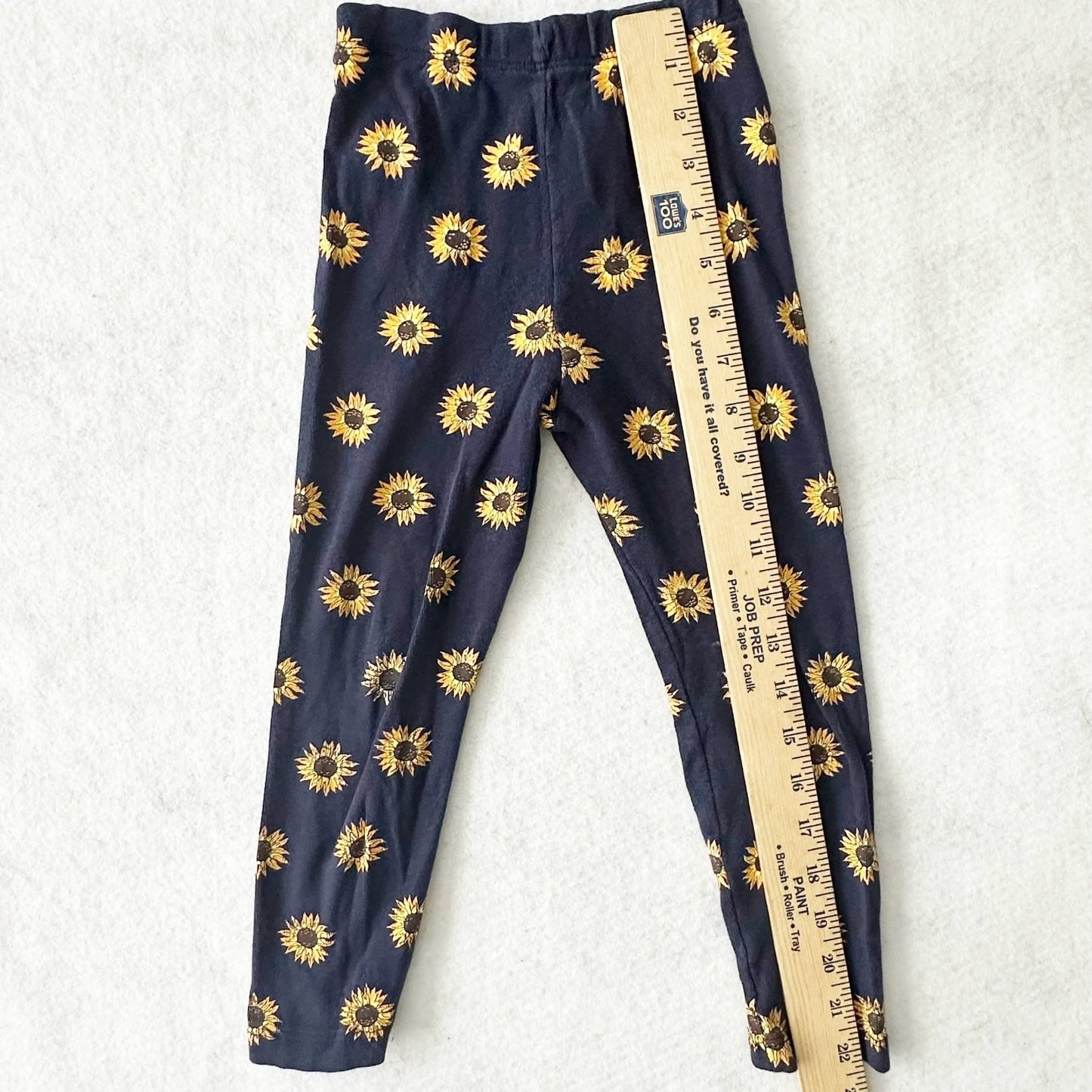 Vintage Spumoni Goose Sunflower Peplum Top + Leggings: 6y - Yellow Clover Vintage Kids Clothes