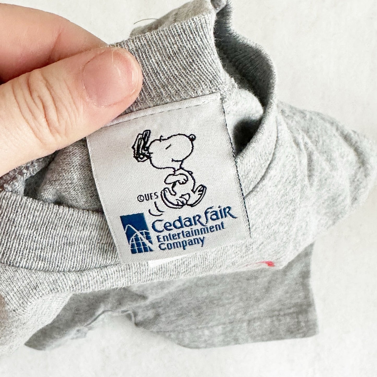 Y2K Snoopy Knott’s California Romper: 12m - Yellow Clover Vintage Kids Clothes