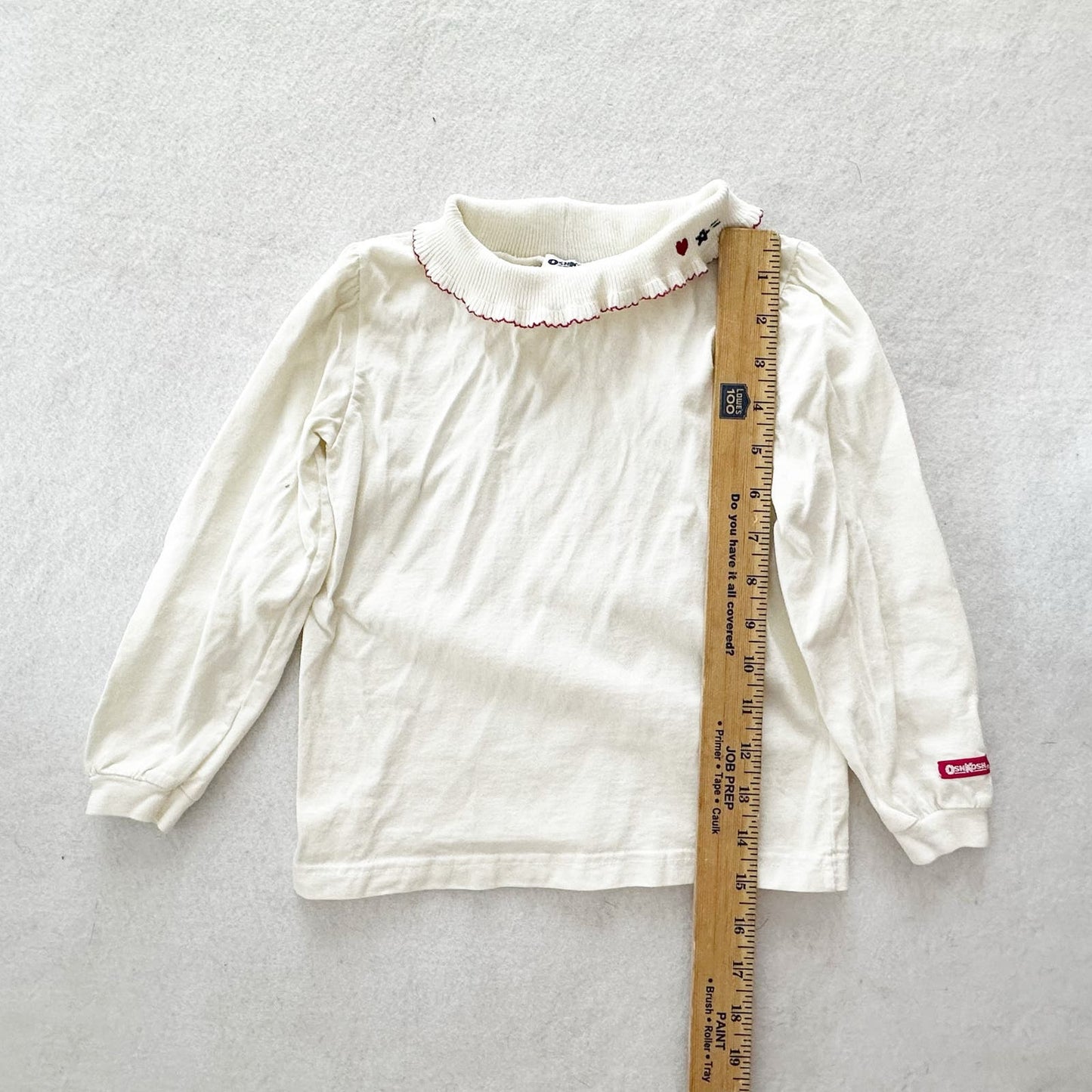 Vintage OshKosh Embroidered Turtleneck Layer Top: 4T - Yellow Clover Vintage Kids Clothes