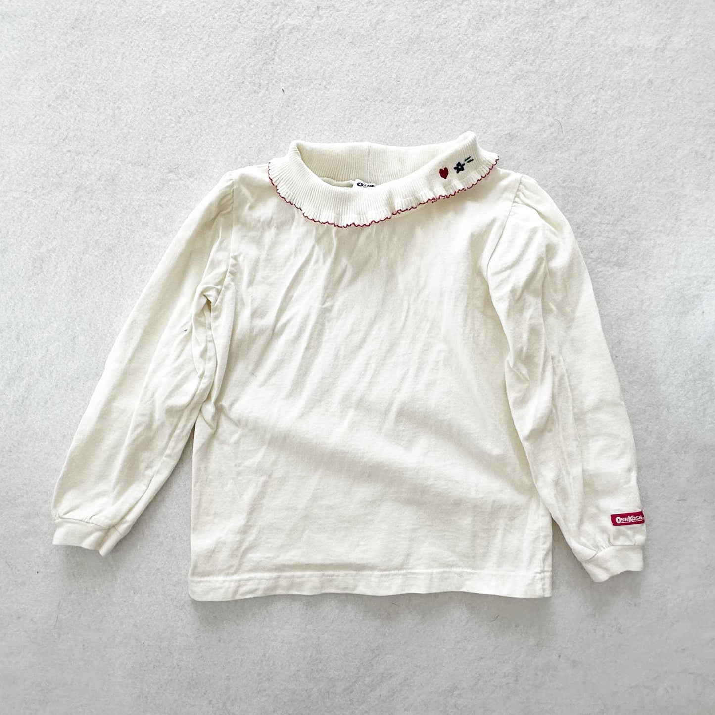 Vintage OshKosh Embroidered Turtleneck Layer Top: 4T - Yellow Clover Vintage Kids Clothes