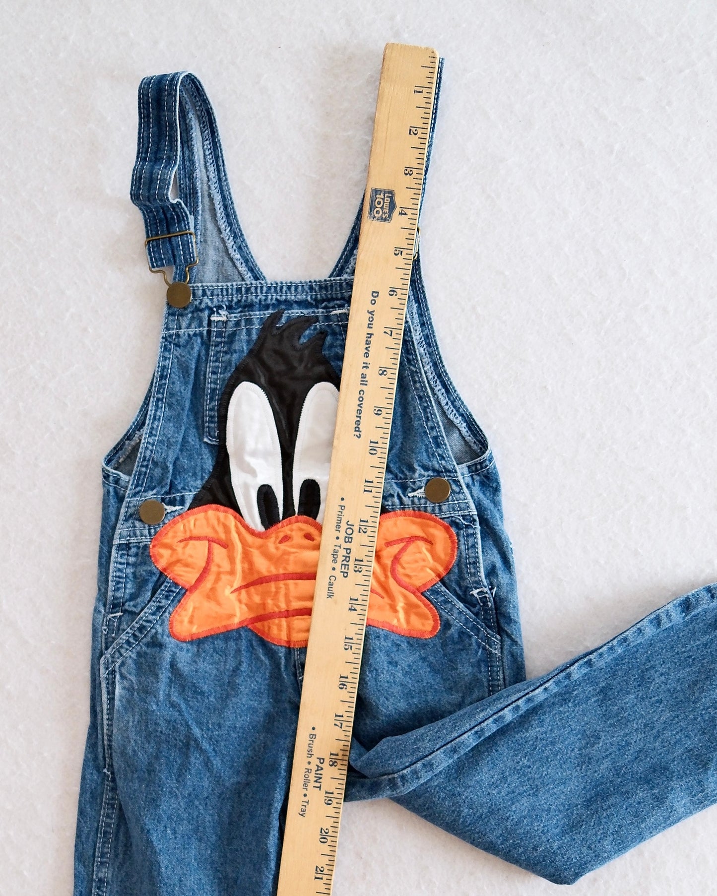 Vintage Daffy Duck Toddler Upcycled Overalls: 2T