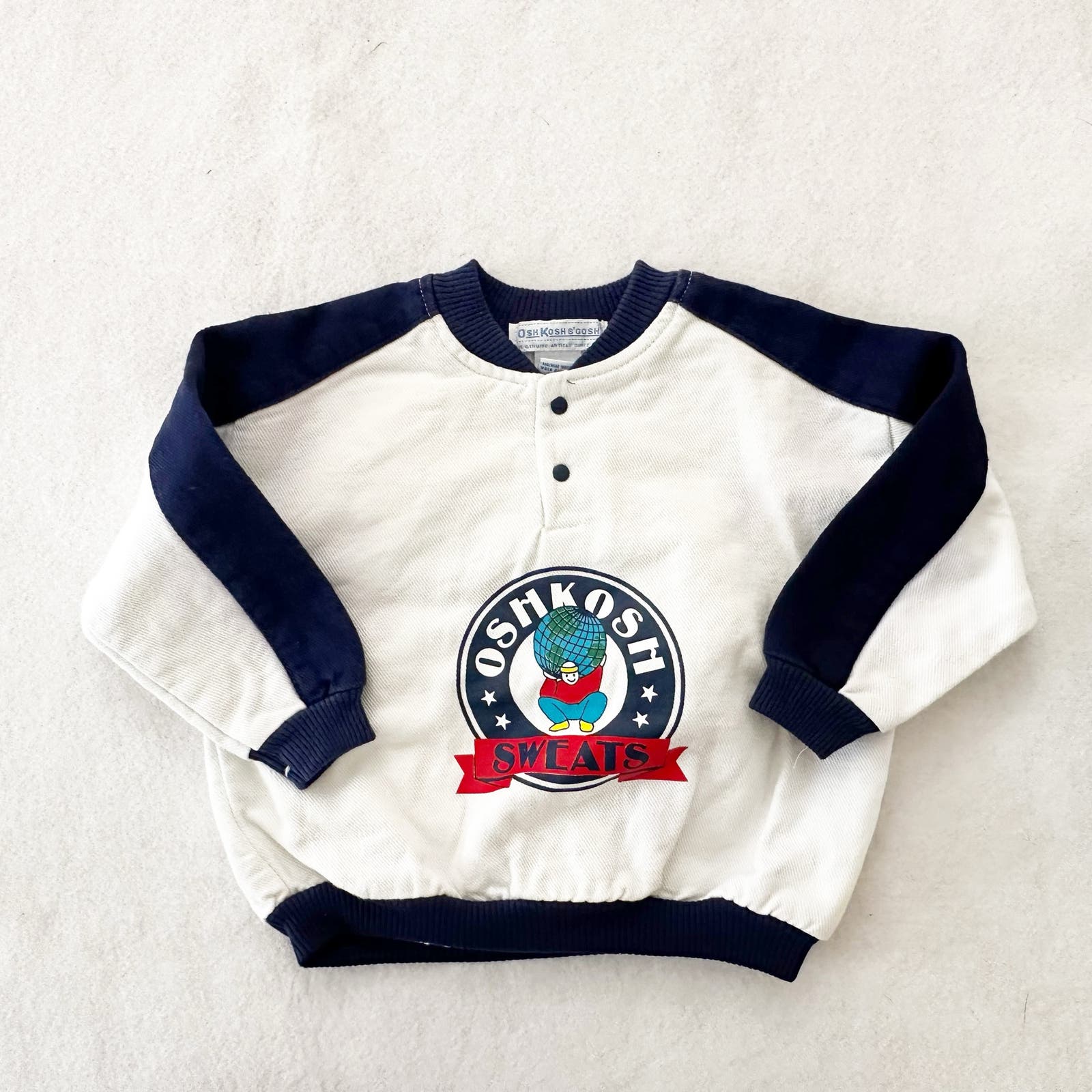 Vintage OshKosh Sweats Planet Sweatshirt: 24m - Yellow Clover Vintage Kids Clothes