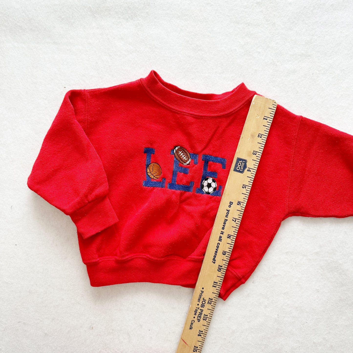 Vintage Lee Sports Embroidered Sweatshirt: 18/24m? - Yellow Clover Vintage Kids Clothes