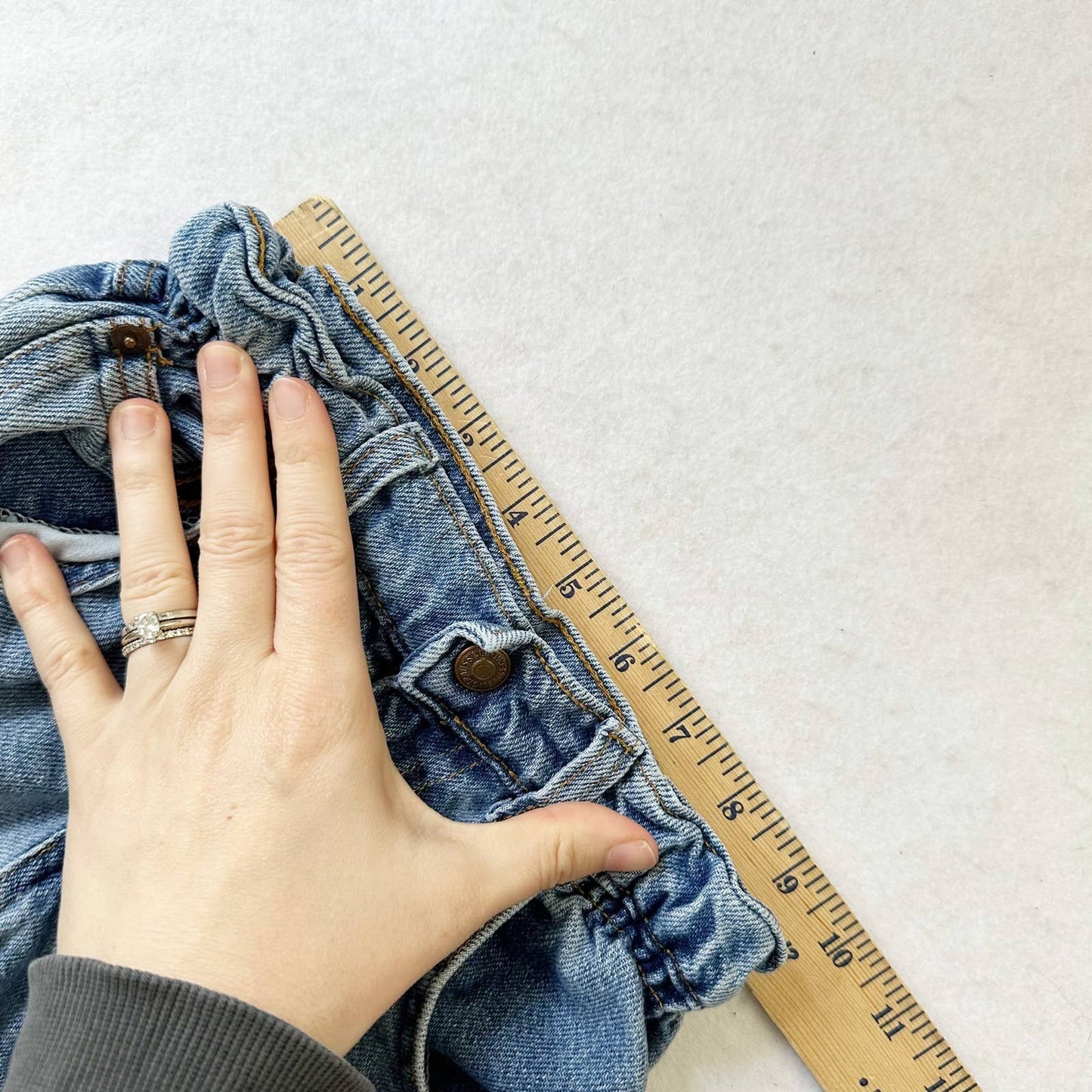 Vintage Levi’s Cinch Waist Orange Tab Medium Wash Jeans: 4T - Yellow Clover Vintage Kids Clothes
