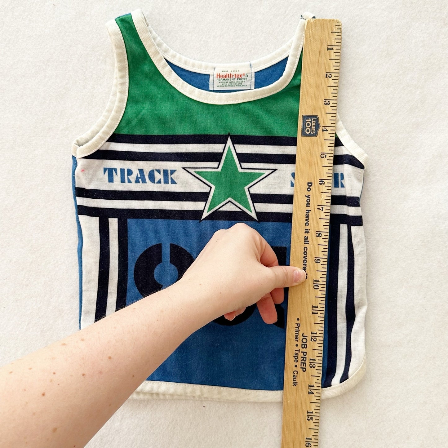 Vintage Healthtex Track Star Tank Top: 3T? - Yellow Clover Vintage Kids Clothes