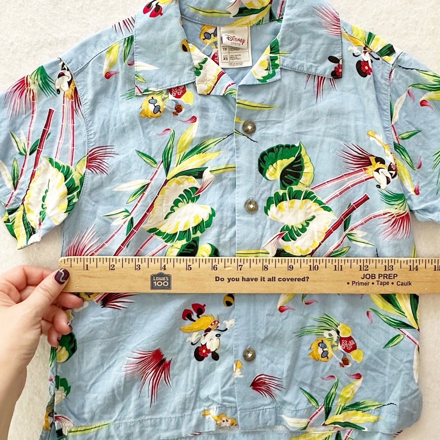 Vintage Disney Store Mickey Hawaiian Button Shirt: 6y - Yellow Clover Vintage Kids Clothes
