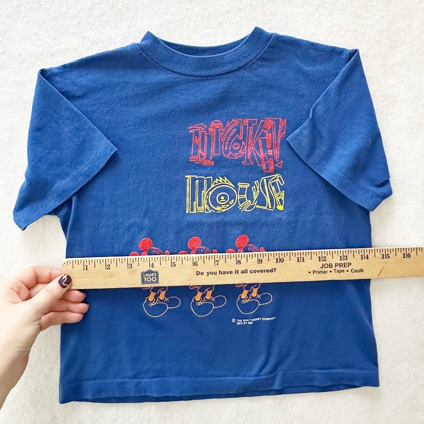 Vintage Allison Mickey Mouse Funky Graphic Tee: 6y - Yellow Clover Vintage Kids Clothes