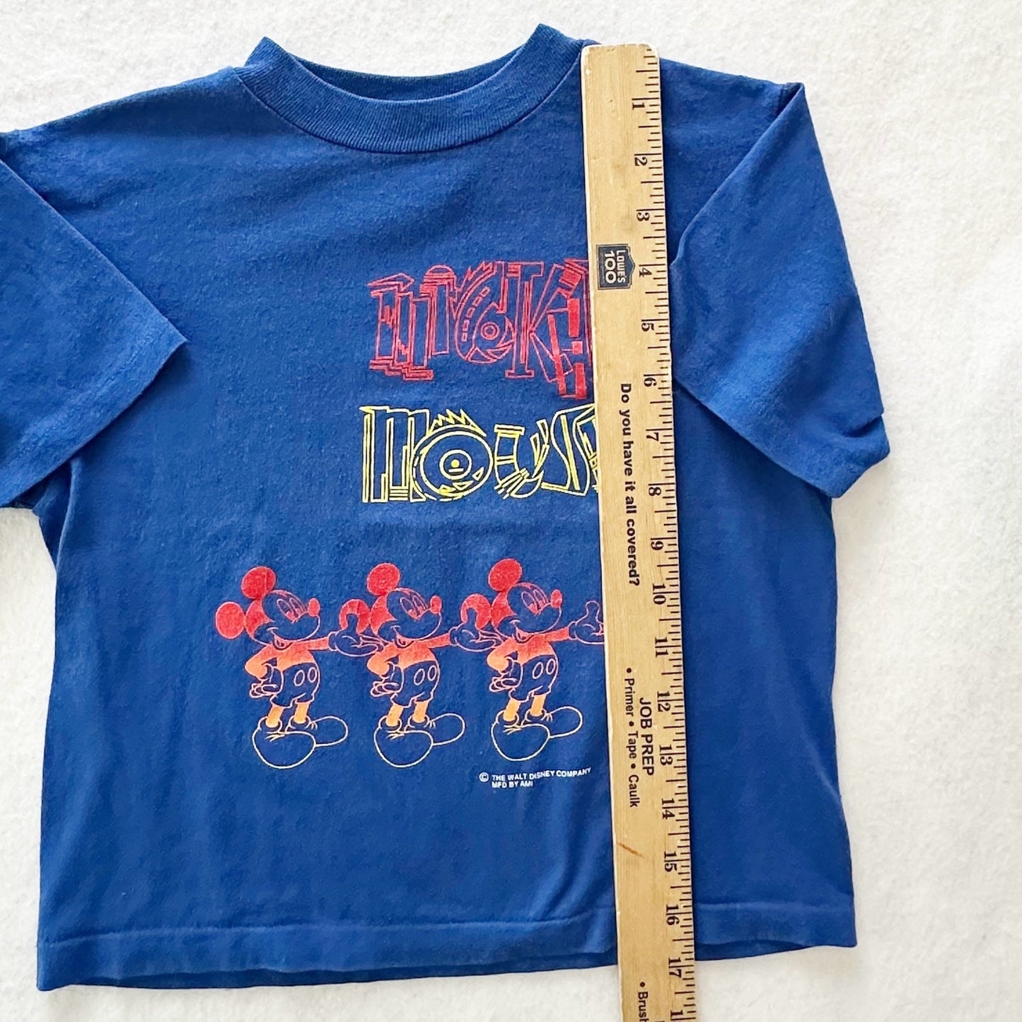 Vintage Allison Mickey Mouse Funky Graphic Tee: 6y - Yellow Clover Vintage Kids Clothes