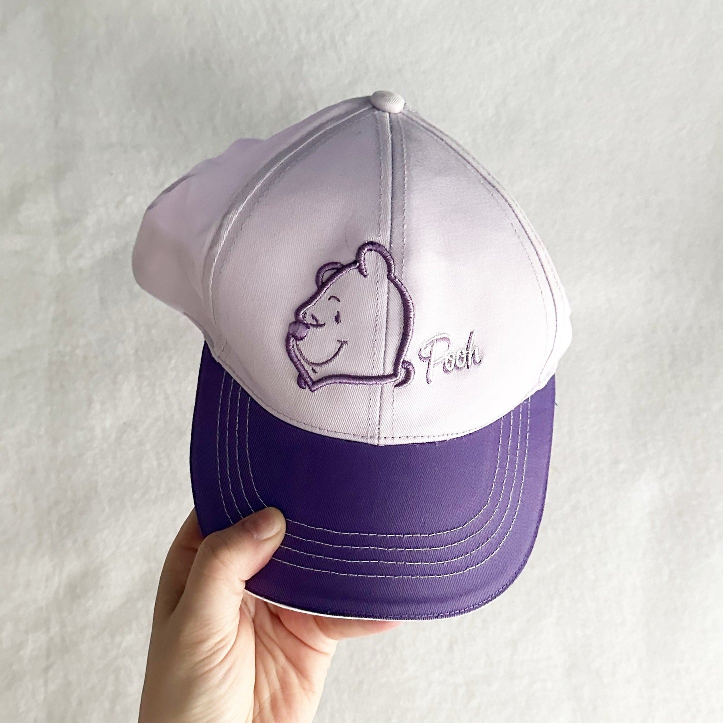 Y2K Disney Pooh Purple Embroidered Hat: Teen/Adult - Yellow Clover Vintage Kids Clothes