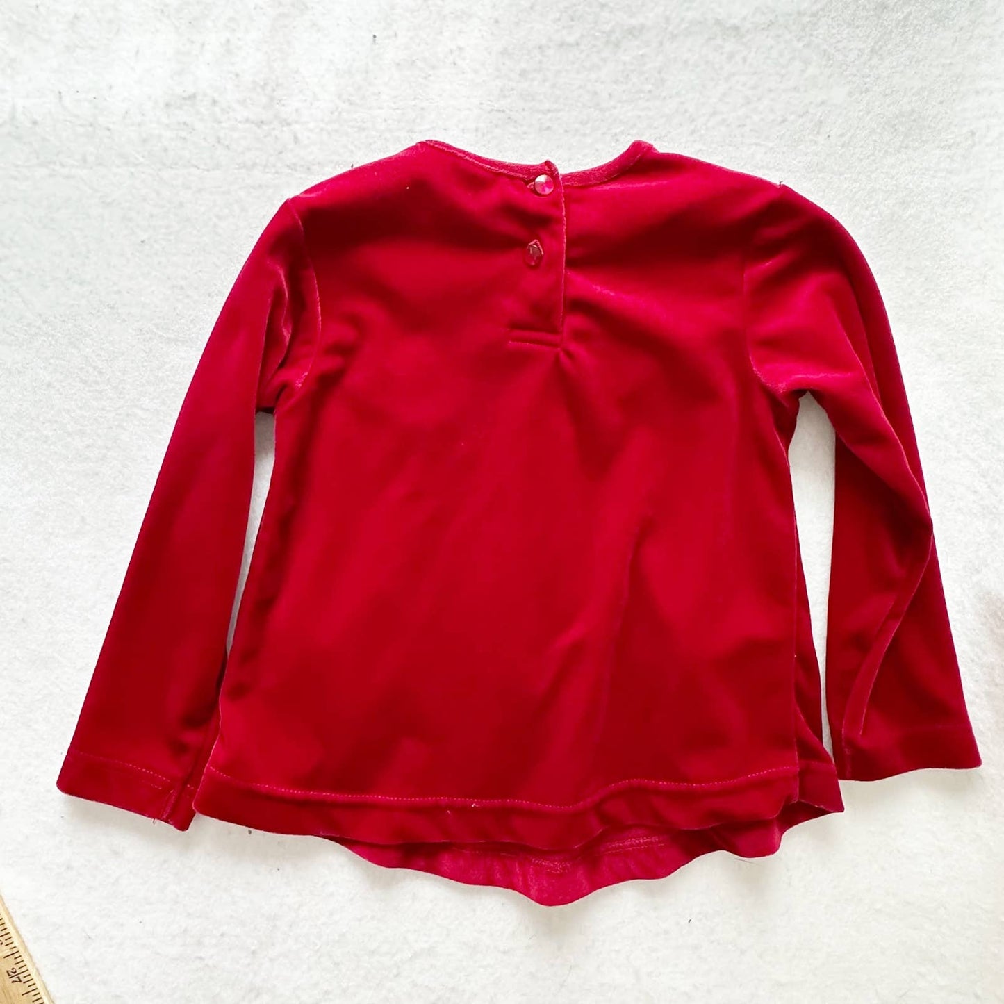 Vintage Pooh Rose Embroidered Velour Top: 4T - Yellow Clover Vintage Kids Clothes