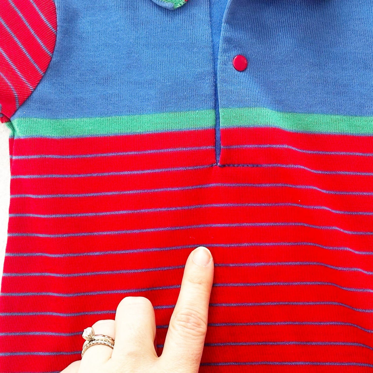Vintage OshKosh Striped Short Sleeve Polo Shirt: 2T? - Yellow Clover Vintage Kids Clothes
