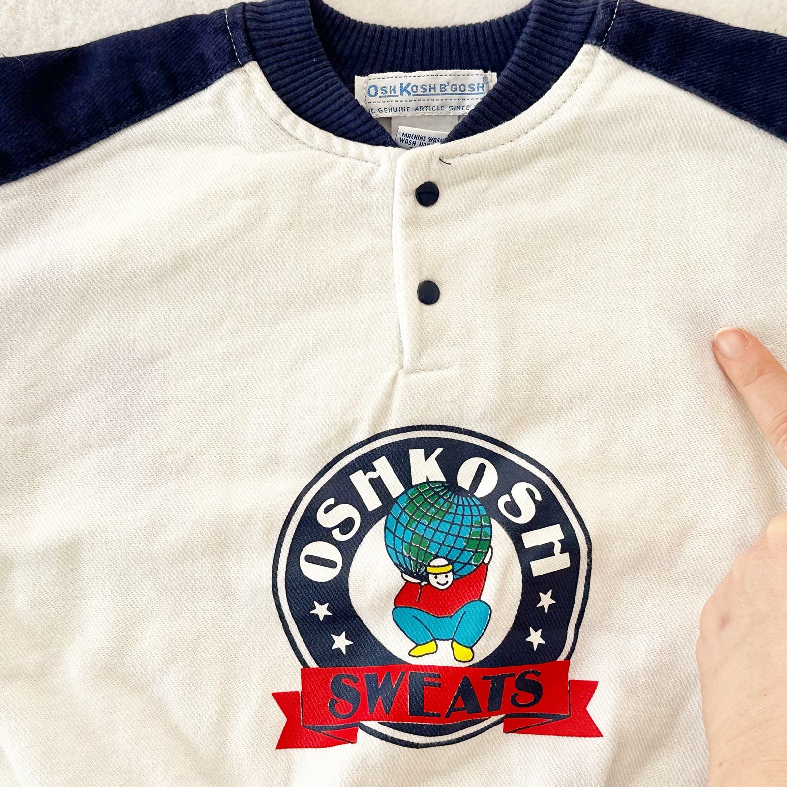 Vintage OshKosh Sweats Planet Sweatshirt: 24m - Yellow Clover Vintage Kids Clothes