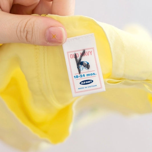 Y2K Old Navy Yellow Floral Embroidered Baby Dress, 18-24M
