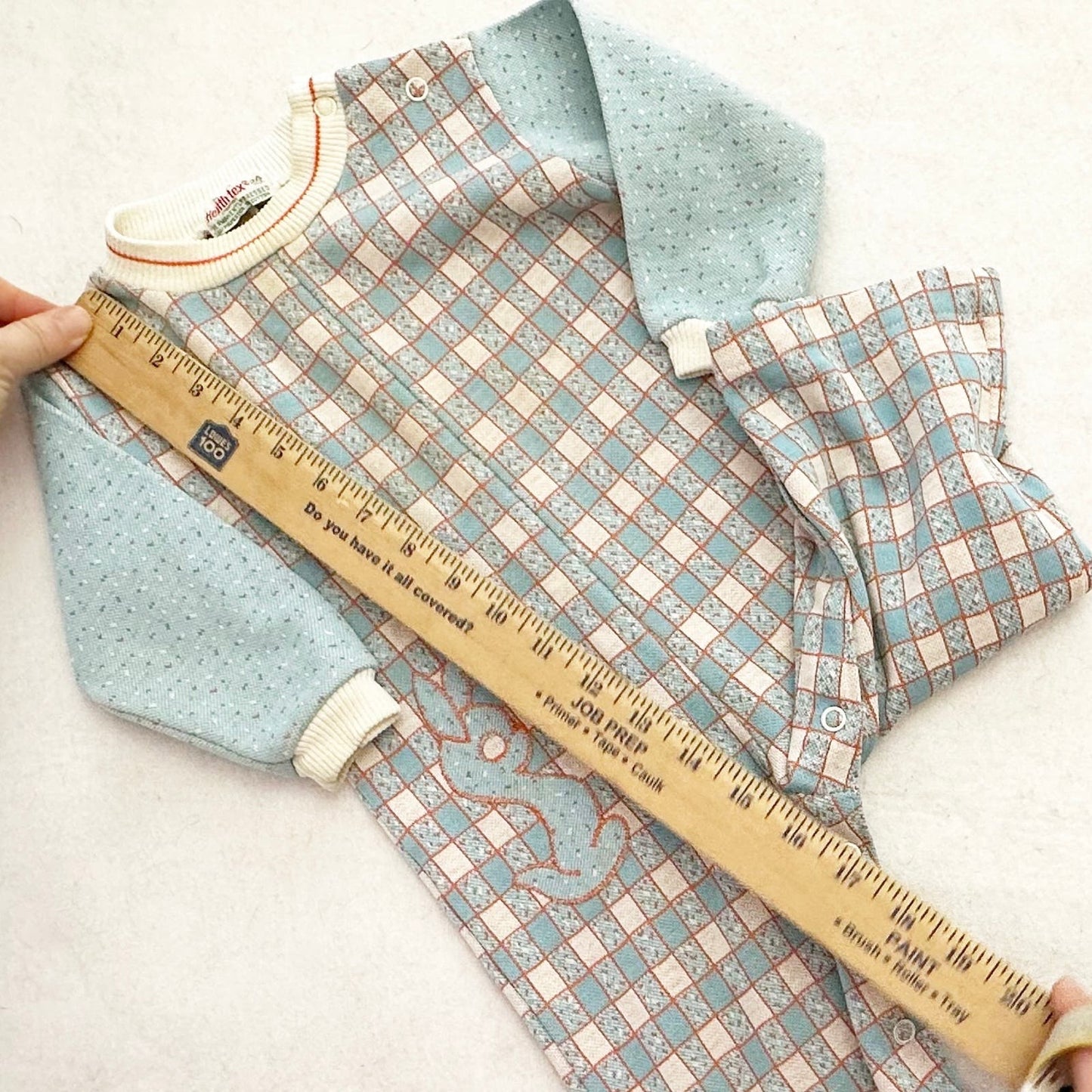 Vintage 70s Healthtex Bunny Rabbit Jumpsuit Romper: 18m? - Yellow Clover Vintage Kids Clothes