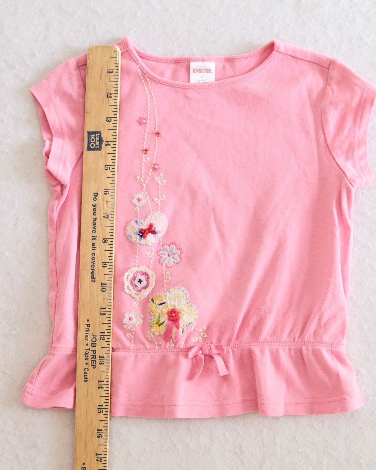 Vintage Gymboree Love Is in the Air Embroidered Appliqué Kids Top: 6y