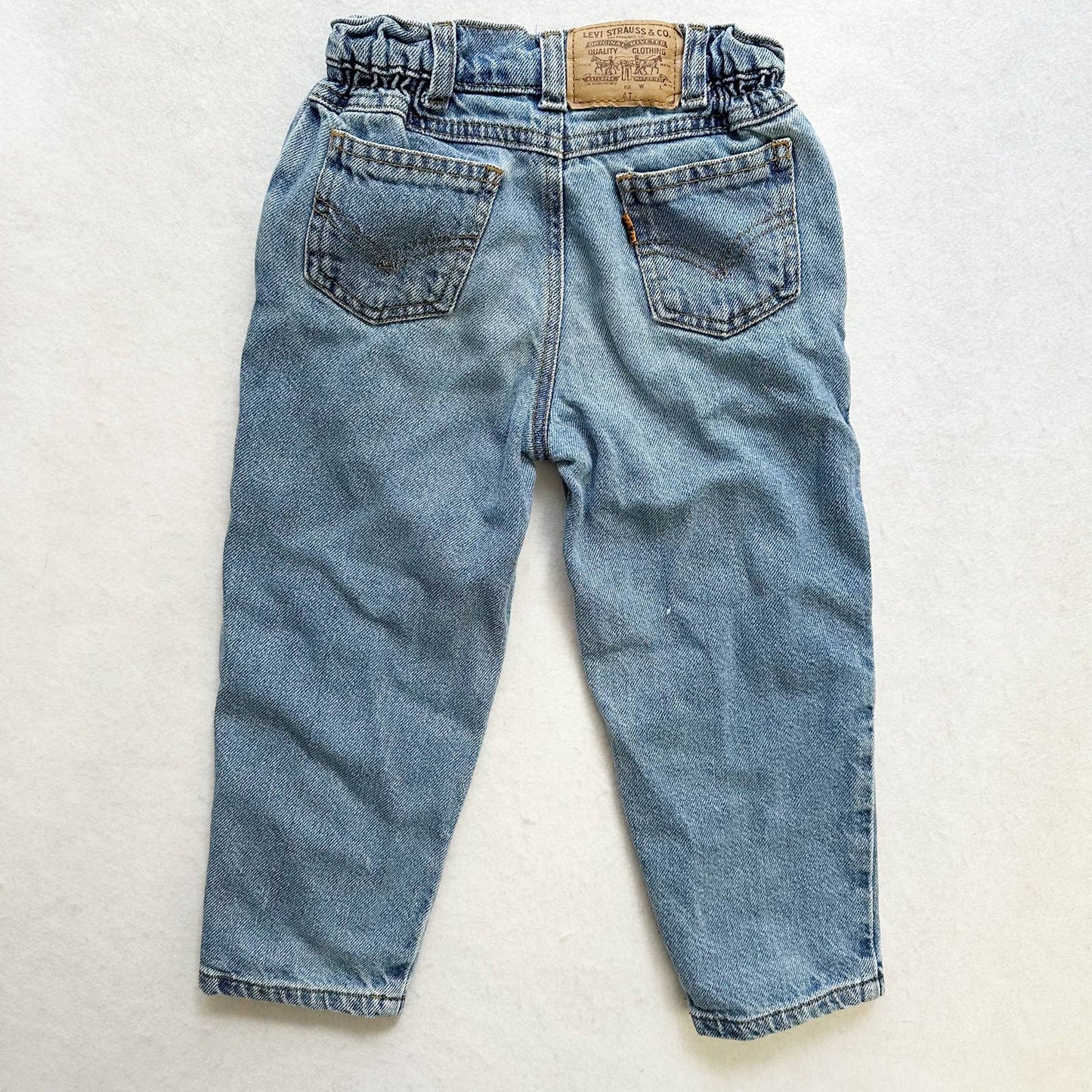 Vintage Levi’s Cinch Waist Orange Tab Medium Wash Jeans: 4T - Yellow Clover Vintage Kids Clothes