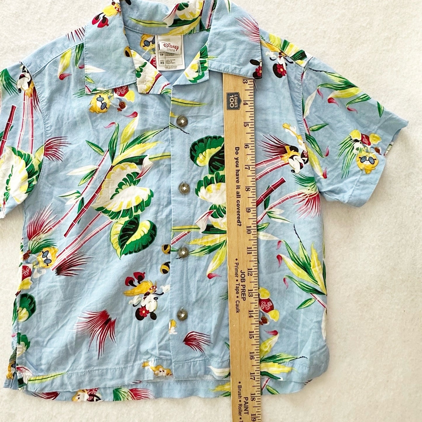 Vintage Disney Store Mickey Hawaiian Button Shirt: 6y - Yellow Clover Vintage Kids Clothes