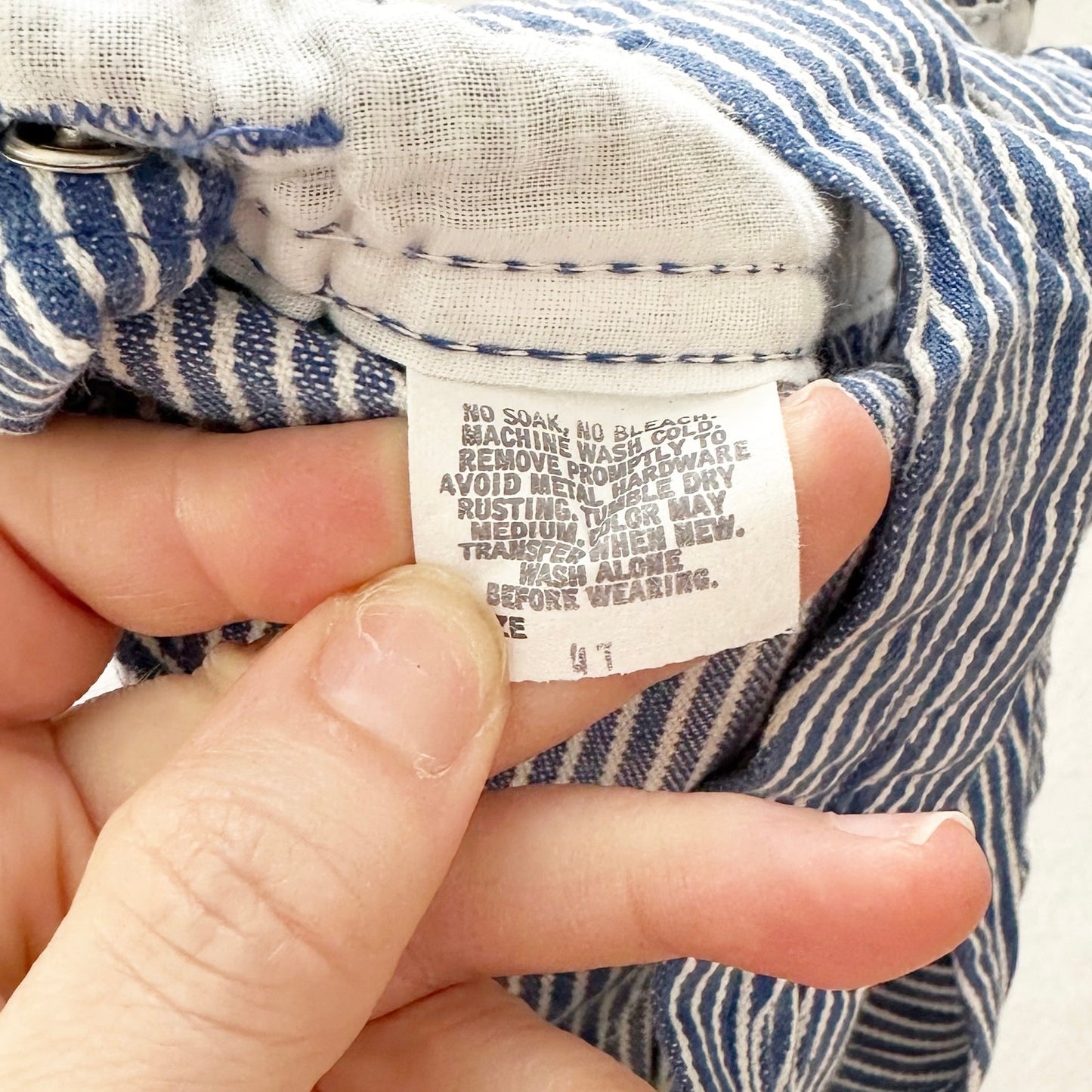 Vintage OshKosh Hickory Striped Blue Shortalls: 4T - Yellow Clover Vintage Kids Clothes