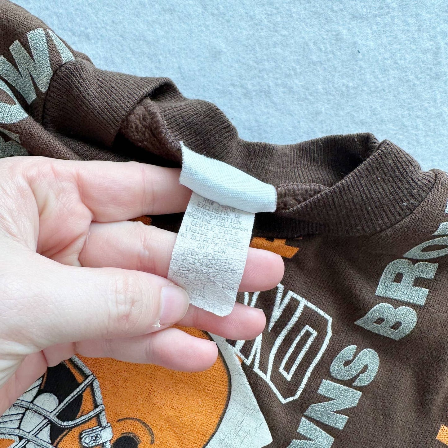 Vintage Cleveland Browns Sweatshirt: 2T - Yellow Clover Vintage Kids Clothes