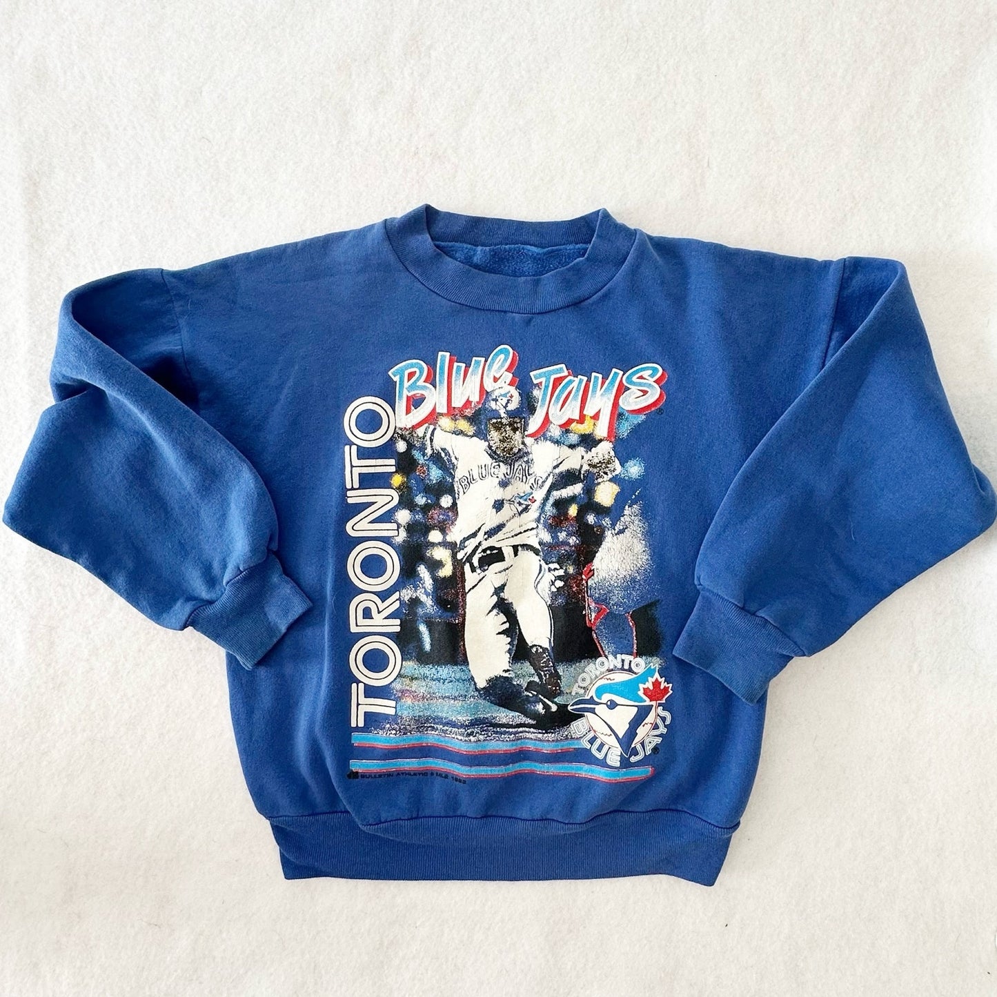 Vintage Toronto Blue Jays Graphic Crewneck Sweatshirt: 8y - Yellow Clover Vintage Kids Clothes