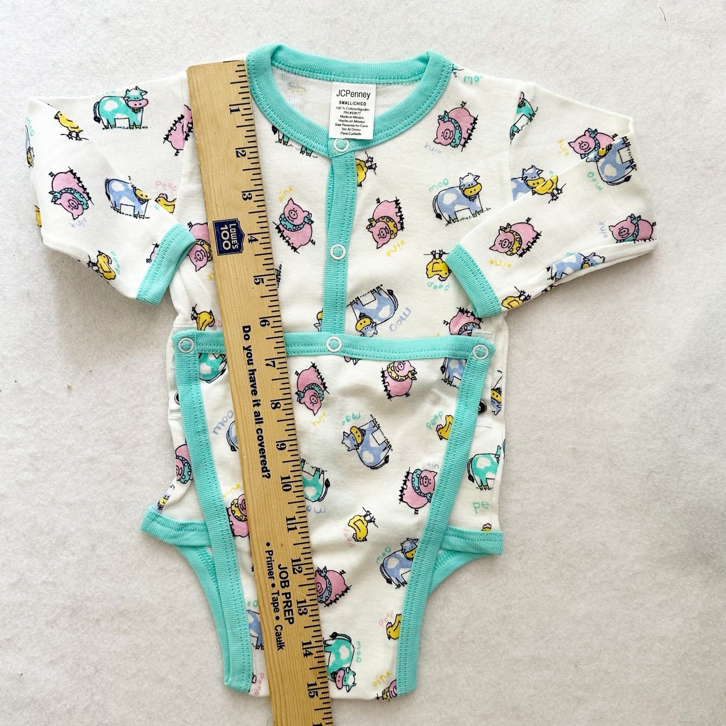 Vintage Farm Animals Rompers Bundle: 6m + 12m - Yellow Clover Vintage Kids Clothes