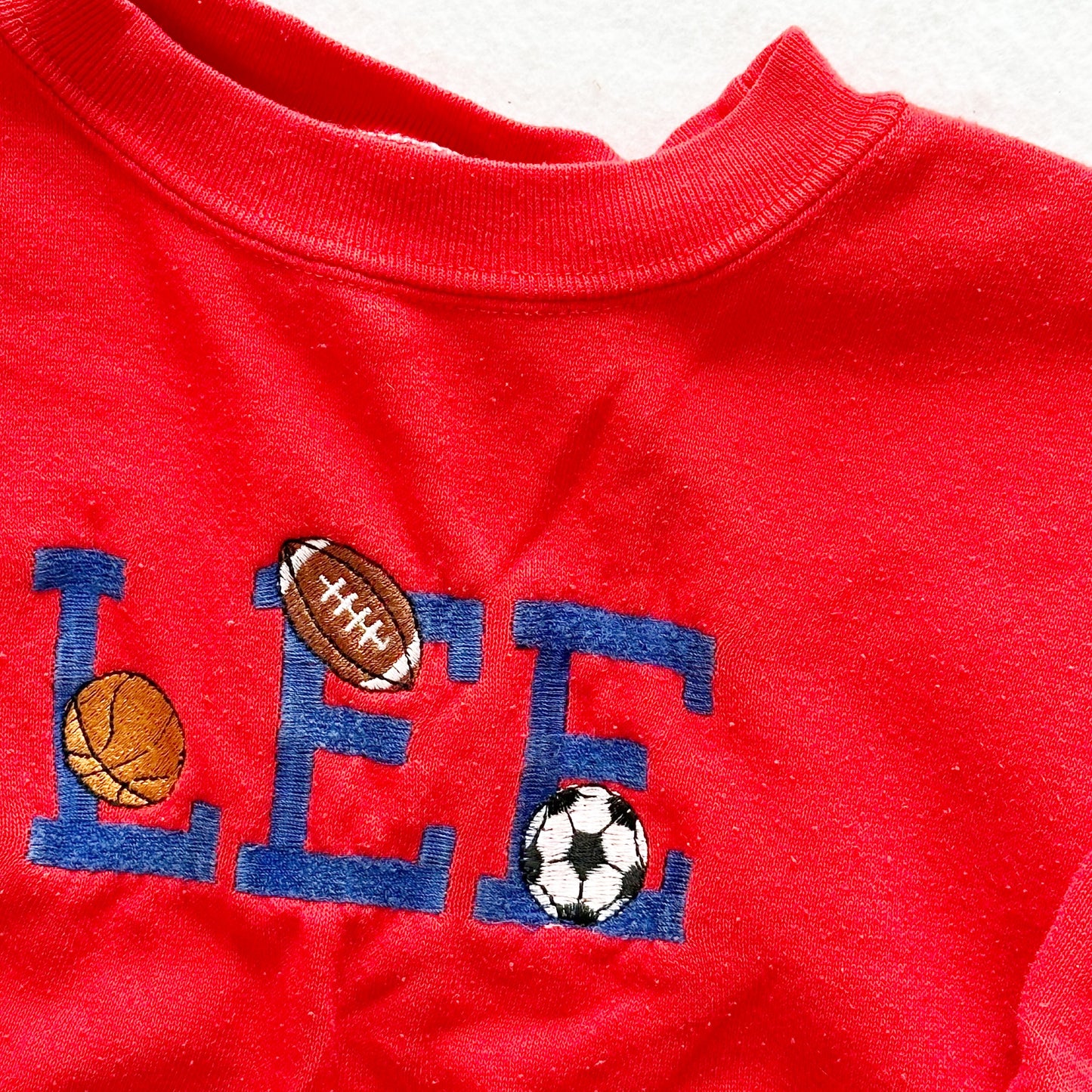 Vintage Lee Sports Embroidered Sweatshirt: 18/24m? - Yellow Clover Vintage Kids Clothes