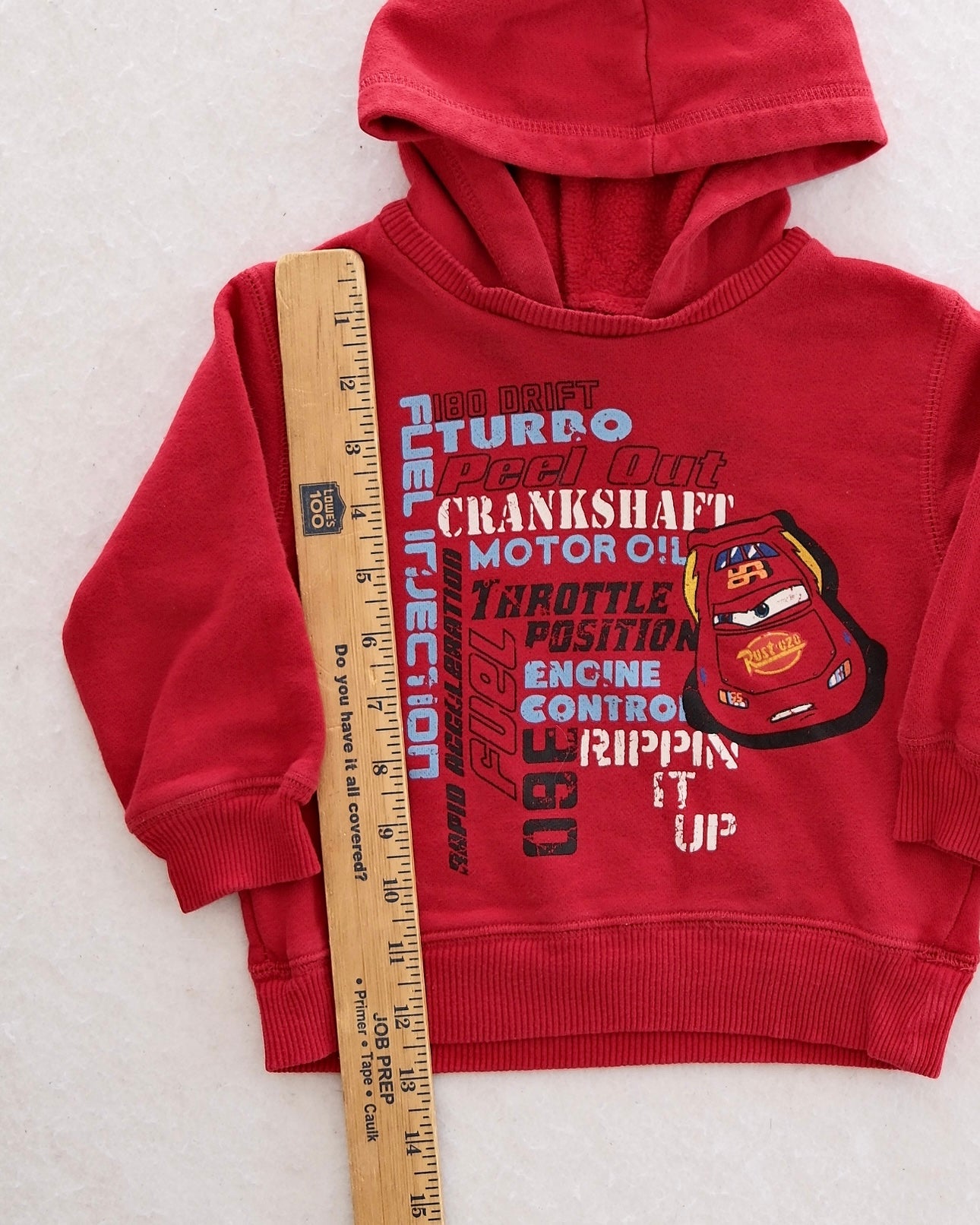 Y2K Disney Cars Lightning McQueen Hoodie: 18M