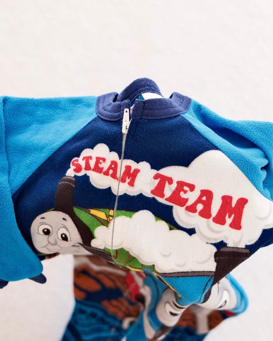 Y2K Thomas & Friends Steam Team Fleece Sleeper: 24M