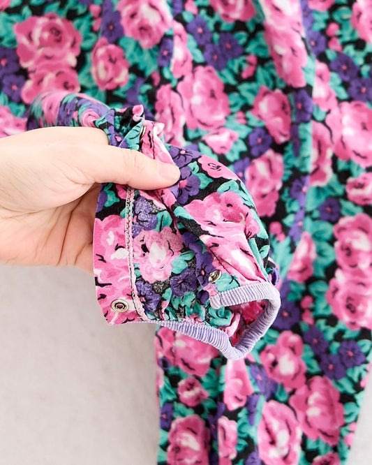 Vintage Baby Beluga Floral Romper: 18m