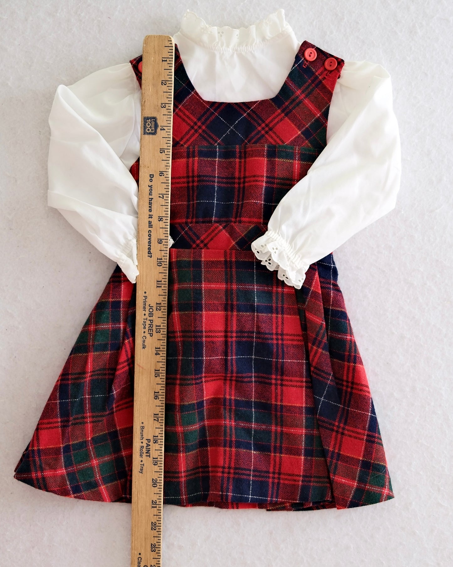 Vintage Her Majesty Tartan Jumper & Blouse Set: 4