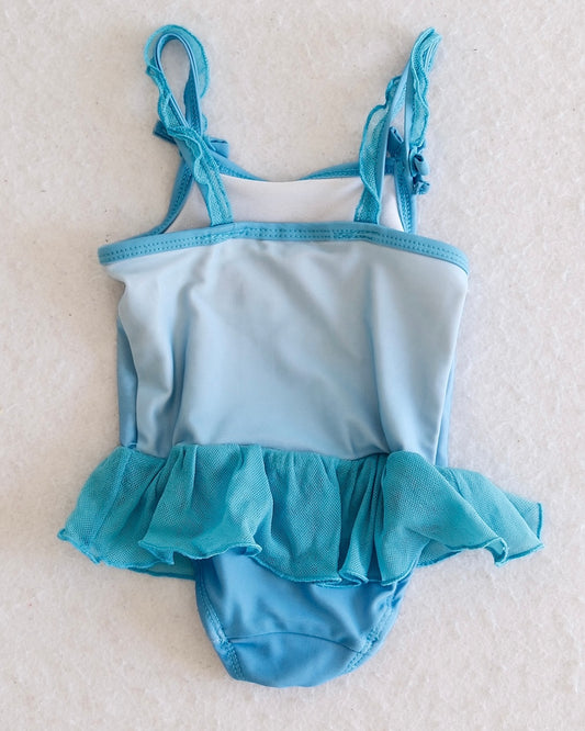 Y2K Disney Princess Little Mermaid Ariel Tutu Swimsuit: 12m - Yellow Clover Vintage Kids Clothes