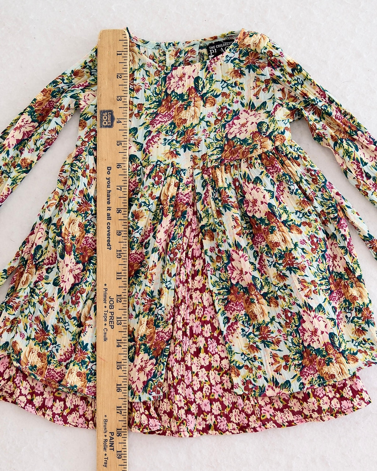 Vintage Children's Place Rayon Floral Layer Dress: 24m