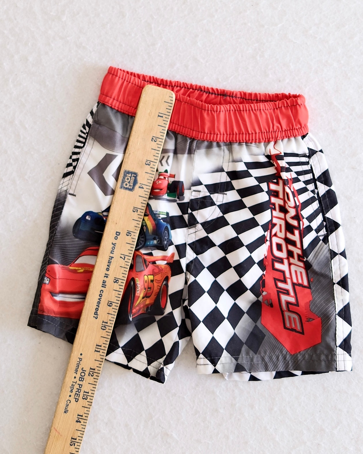 2010s Baby Disney Pixar Cars Lightning McQueen Swim Trunks: 18m
