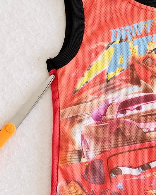 Y2K Disney Pixar World of Cars Lightning McQueen Tank: 4T