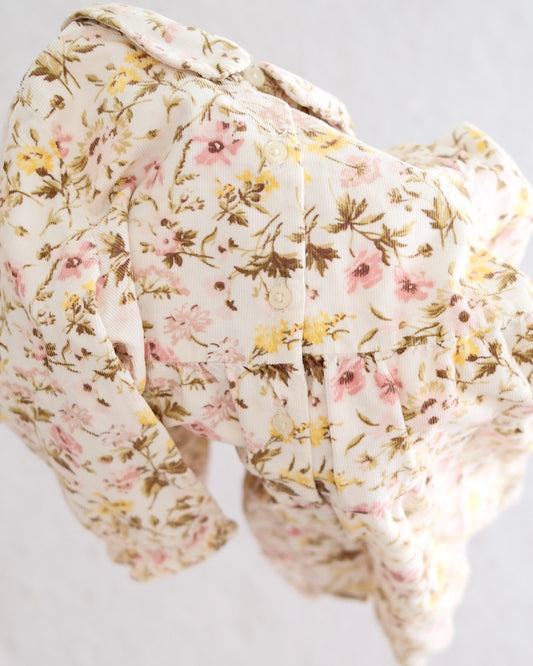 Vintage Janie & Jack Cream Floral Cord Dress: 24m