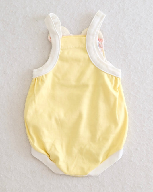 Vintage Carter's Yellow Bear Sunglasses Baby Bubble Romper: 24 Months
