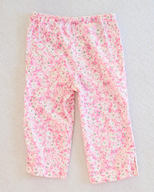 Y2K Ralph Lauren Pink Floral Kids Crop Pants: Size 6y