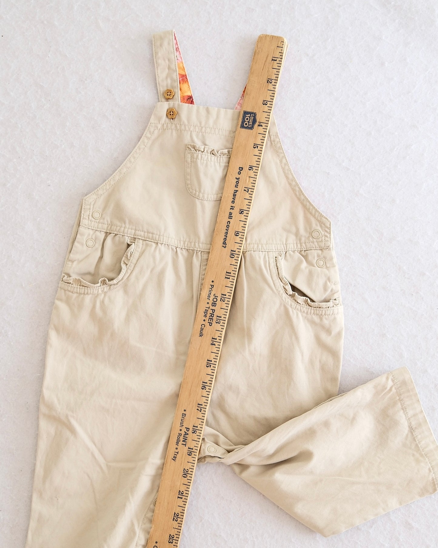 Vintage Gymboree Little Hula Girl Embroidered Overalls Romper: 24m