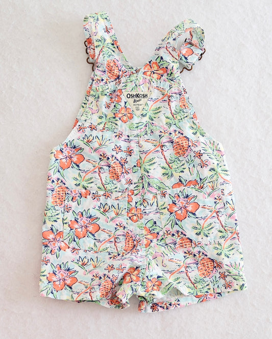 2010s OshKosh B'Gosh Tropical Print Shortalls: 24m