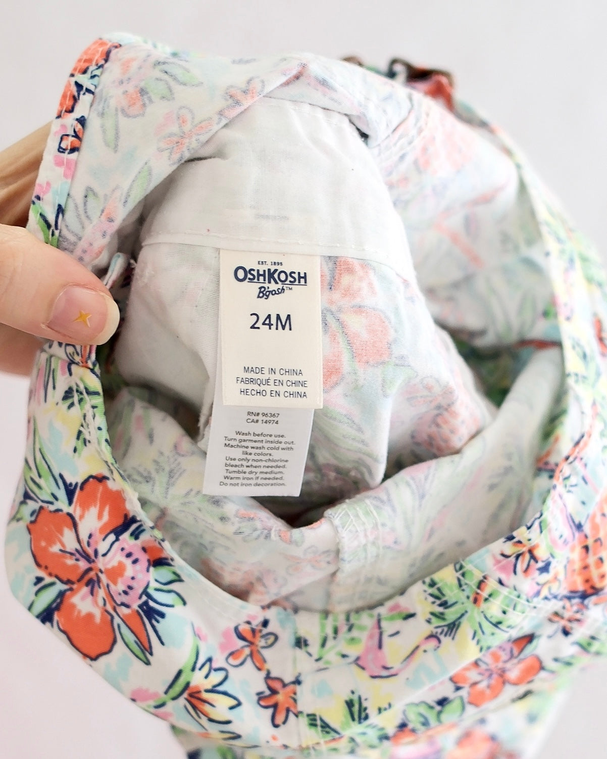 2010s OshKosh B'Gosh Tropical Print Shortalls: 24m