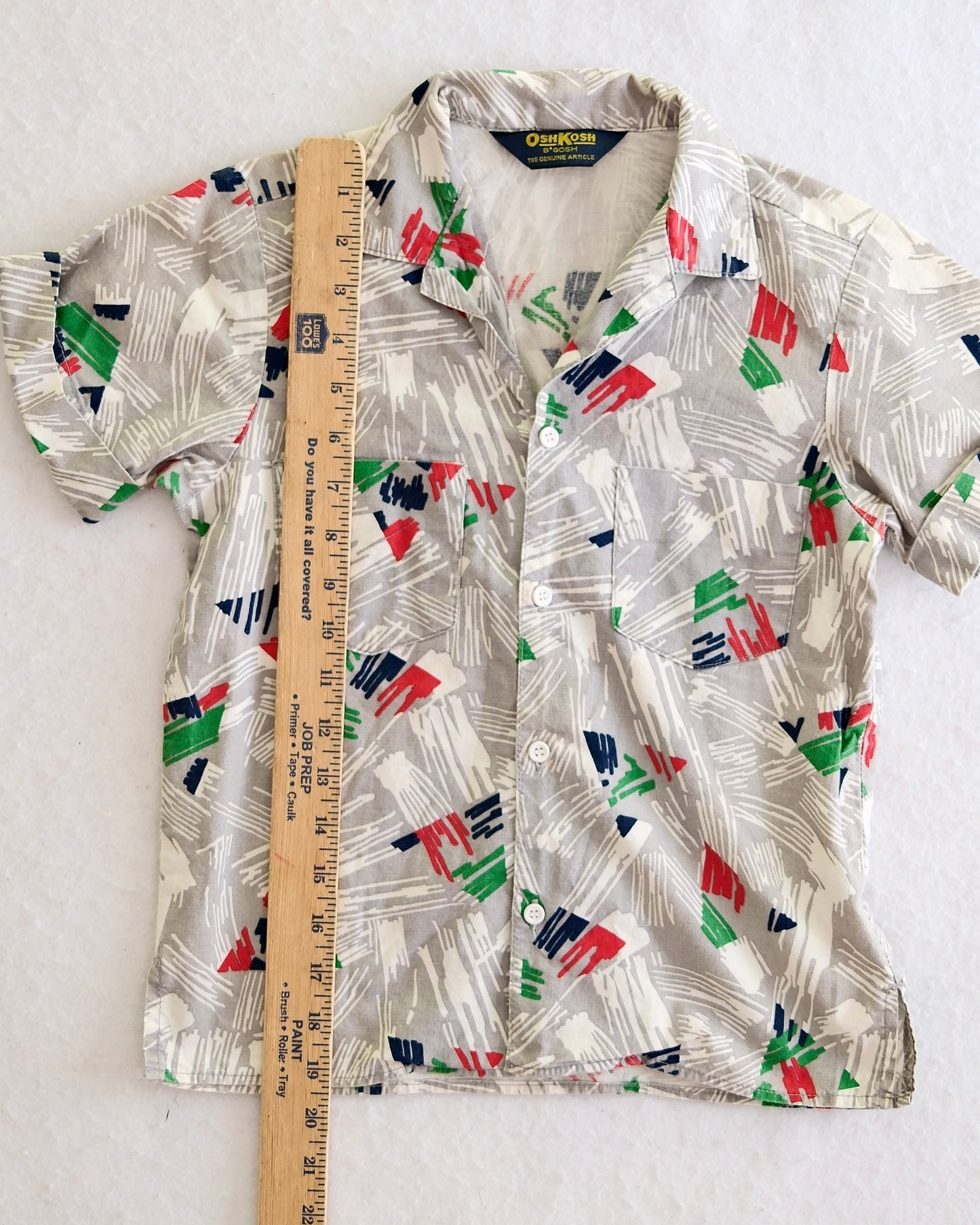 Vintage OshKosh + OP Surf Print Kids Button-Up Shirt Bundle: 8/10y?