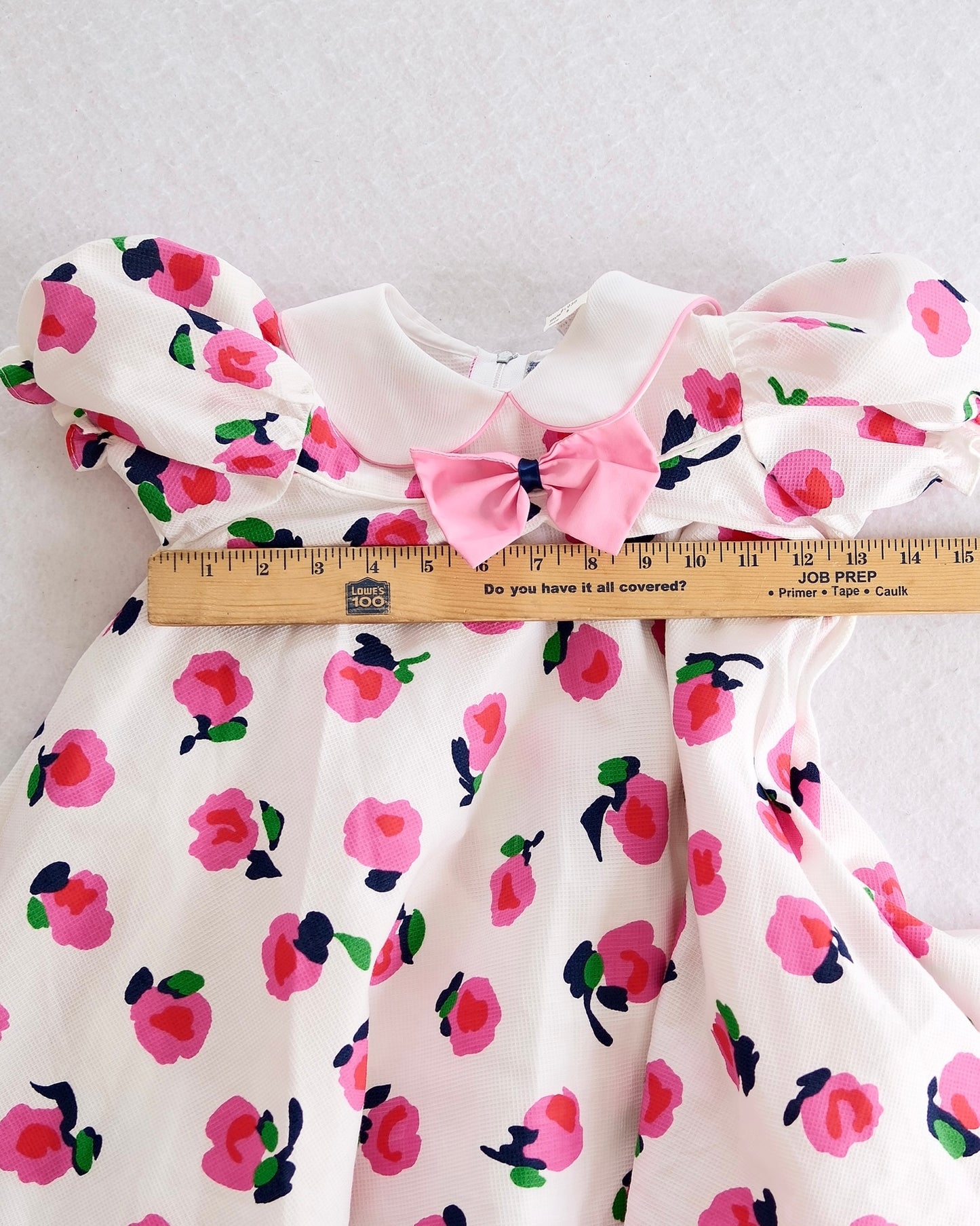 Vintage Bryan Pink and White Floral Twirly Dress: 4T