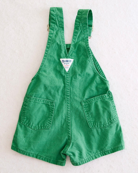 Vintage OshKosh B'Gosh 90s Toddler Green Shortalls: Size 2T