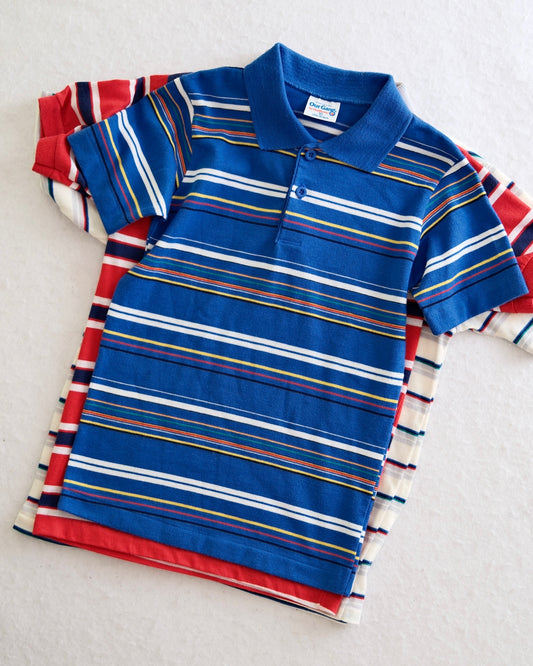 Vintage Kids Striped Polo Shirt Bundle: Size 10/12