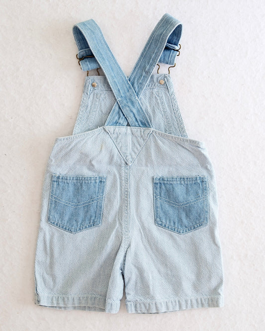 Vintage Carter's Baby Hickory Stripe Short Overalls: Size 3T