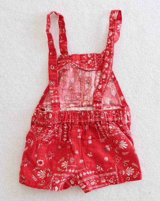 Modern OshKosh B'Gosh Baby Red Bandana Print Shortalls: Size 12 Months