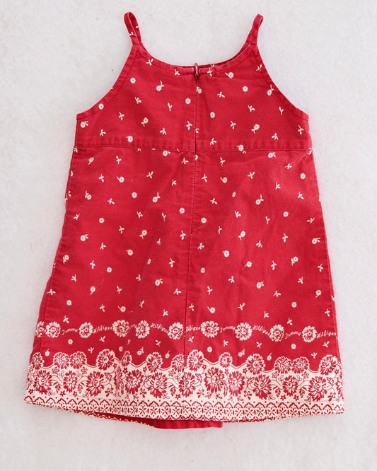 Vintage Tommy Hilfiger Baby Red Paisley Floral Sundress: Size 12m