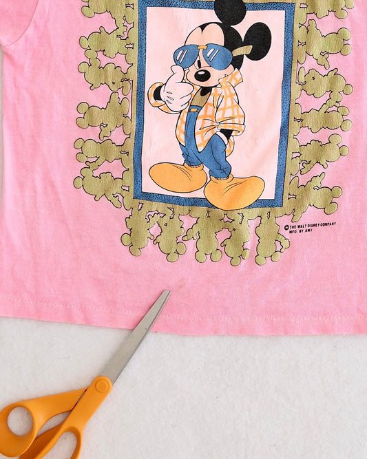 Vintage Disney Pink Mickey Sunglasses Tee: Size 5/6