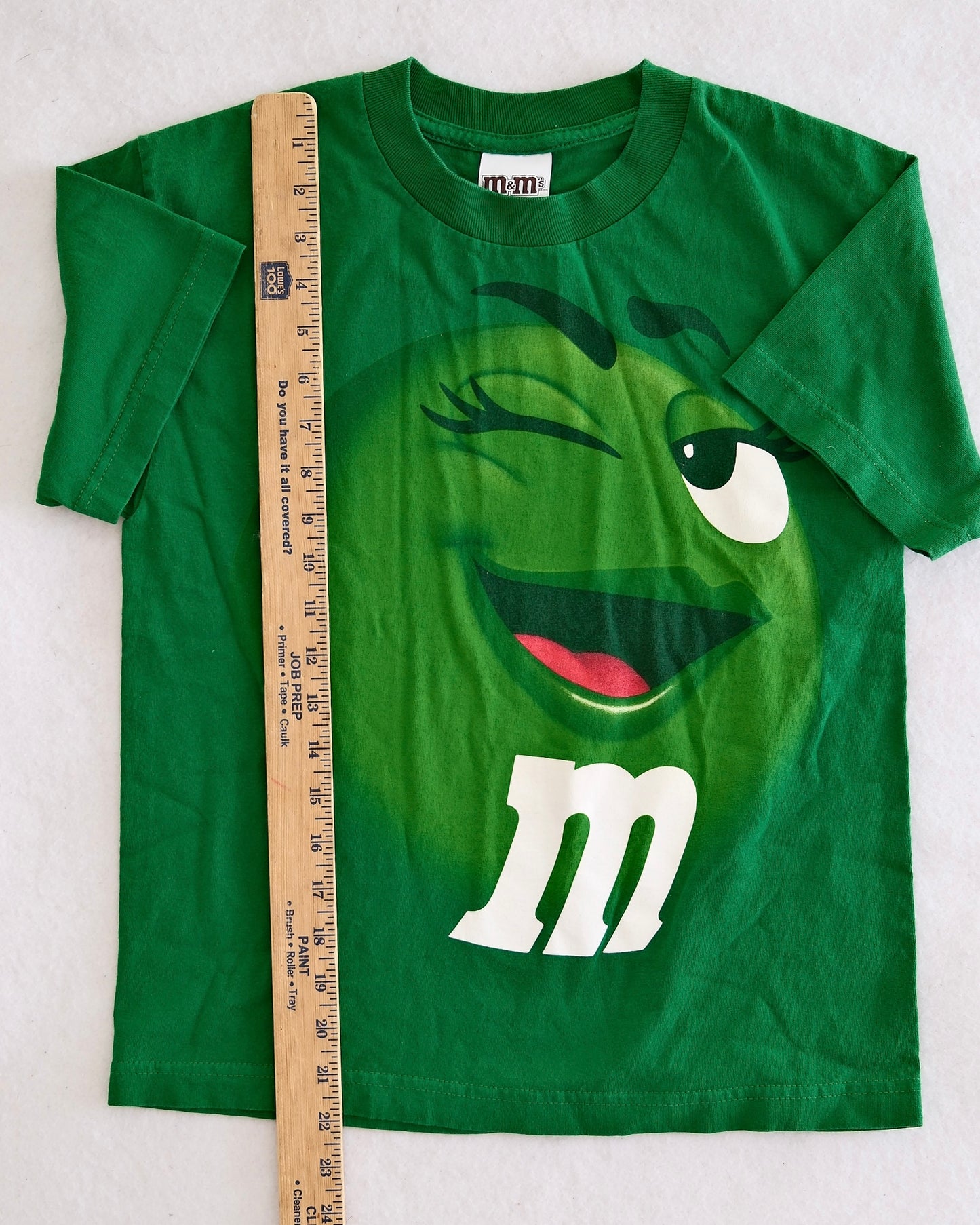 Y2K M&M's Green Character Tee: Medium (Youth)
